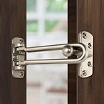 Plantex Swing Bar Lock for Hinged Swing-in Doors – Secondary Security Lock for Door and Security, Safety Door Guard for All Door (Matt Finish)