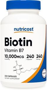 Nutricost Biotin (Vitamin B7) 10,000mcg (10mg), 240 Capsules