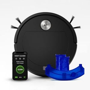 MEHRABMART Smart Robot Vacuum Cleaner with App Control - 1800Pa Suction, 2000mAh Battery | 60min Runtime Robotic Vacuum Cleaner for Home | Mopping, and Floor Cleaning