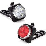 Strauss USB Rechargeable Bicycle Light Set | Super Bright Front Headlight & Rear Light | 4 Light Mode Options | IPX5 Waterproof Bike Lights for Night Riding | Ensures Cycling Safety