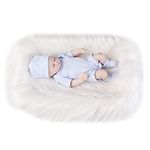 Meliya Newborn Photography Props Soft Faux Fur Blanket Basket Filler Baby Photo Shoot Mat Rug Warm Wrap for 0-1Years