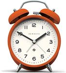 NEWGATE ® Charlie Bell Echo Alarm - Small Contemporary Bedside Alarm Clock - Bedroom Accessories - Alarm Clocks - Desk Clock - Mantel Clock - Bedside Clock - Arabic Numerals (Orange)