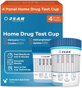 2San 4-Panel Drug Test Cup – Fast 5-Min Results – Detects THC, Cocaine (COC), Methamphetamine (MET), Opiates (OPI) – Accurate Home & Workplace Urine Screening Kit