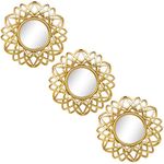 Small Round Mirrors for Wall Decor Set of 3 - Great Home Accessories for Bedroom, Living Room & Dinning Room (M004)