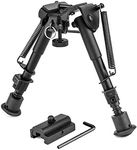 JASHKE Rifle Bipods 6"-9" Adjustable Hunting Bipod Folding Spring Return Tactical Bipod Included Adapter