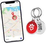 HeyBuddy® QR Code Smart Pet Tags for Dogs & Cats - Personalized Pet Tag Stores Multiple Informations, Includes Scannable GPS Coordinates, Real-Time Notifications, Health Documents & Community Alerts