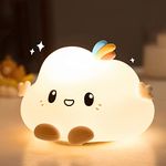 Parssufy Cloud Led Night Light For Kids Soft Silicone Light For Nursery Bedroom Colorful Sleep Light With Touch Sensor And Remote Control Lamp For Children Bedroom Perfect Gifts (Cloud Lamp),Multi