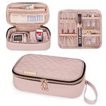 YARWO Insulin Cooler Travel Case, Medical Bag for Travel for Diabetic Care Kits, EpiPen Carrying Case Insulated, Portable Diabetes Supplies Storage Bag with Extra Folding Pouch, Dusty Rose(Bag Only)