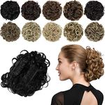 Chignon Hairpiece Curly Bun Extensions Scrunchie Updo Hair Pieces Synthetic Combs in Messy Bun Hair Piece for Women