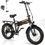 ELEKGO Electric Bike for Adults, 20" x4.0 Fat Tire E-Bike with 250W Motor, 36V 12AH Removable Battery, Foldable Electric Bicycle Range 35-90KM, City EBike Mountain E Bike with 2 Riding Modes