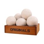 Mithrim Wool Dryer Balls 6 Pack 100% Organic Wool, Reusable, Reduce Clothing Wrinkles and Static Electricity, Save Drying Time