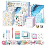 TOYESS Scrapbook Kit for Kids, DIY Arts and Crafts Kits for Kids with Scrapbook Accessories, Aesthetic Stickers, Gel Pens, Girls Birthday Presents Kids Toys Age 6-12 Years Old, Blue