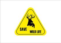 BFRC 2D Embossed Save Wildlife Bumper Stickers for All Cars Bikes Pack of 1