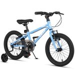 Glerc AMOS 16 inch Kids Bike for 4 5 6 7 8 Year Old Boys Girls with Dual Handbrakes & Kickstand Adjustable Seat, Blue