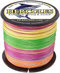 Hercules Super Cast 1000M 1094 Yards Braided Fishing Line 30 LB Test for Saltwater Freshwater PE Braid Fish Lines Superline 8 Strands - Multi-Color, 30LB (13.6KG), 0.28MM