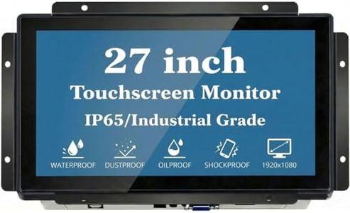 RIUIIN 27 Inch Open Frame Capacitive Touchscreen Monitor,1920x1080 Resolution 16:9 Aspect Ratio Waterproof,VESA+Panel Mount, for Kiosk, Automation, POS，Vending，HMI and Digital Signage 7x24h Work