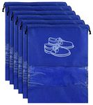 Heart Home 6 Piece Non Woven Travel Shoe Organizer Space Saving Fabric Storage Bags Organizer (Royal Blue)- HEART3946