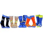 TeeHee Cool Novelty Crew Fun Socks 5-Pair for Women and Junior Halloween (Monsters-B)