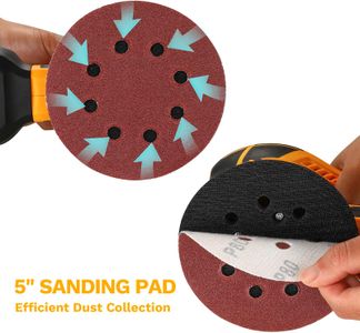 DEKOPRO 5-Inch Orbit Sander – Variable Speed Electric Hand Sander