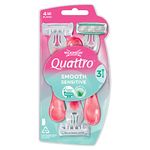 WILKINSON SWORD - Quattro For Women | Sensitive | 3 x Disposable Razors