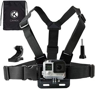 CamKix Chest Mount Harness for Gopro Hero 6, 5, Session, Hero 4, Session, Black, Silver, Hero+ LCD, 3+, 3, 2, 1 Black