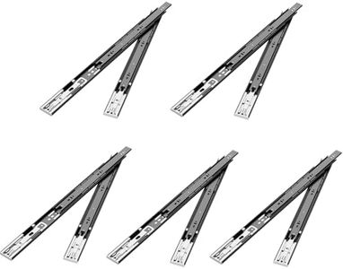 SONEE Side Mount Soft Close Drawer Slides 10 Pack, Full Extension Drawer Glides, 3 Fold, Ball Bearing, Bottom Mount, Heavy Duty 100 LB, Black (5 Pair, 20 Inch)