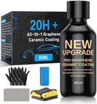 WEYSTOM Graphene Ceramic Coating for Cars (80ML) - 10+ Year Protection, Hydrophobic Shield, Scratch Resistance, Ultimate Car Detailing Kit, High Gloss & Easy Application (20H)