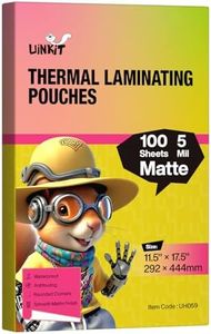 Uinkit 5mil Matte Laminating Pouches, 100Pack 11.5x17.5 Inches - Anti-Glare Premium Menu Protector, Industrial Grade for High-End Restaurants, Bars & Outdoor Use - Heavy Duty Laminator Required