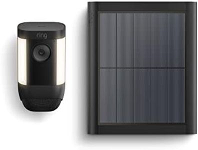 Ring Spotlight Cam Pro, Solar | 3D Motion Detection, Two-Way Talk with Audio+, and Dual-Band Wifi (2022 release) - Black