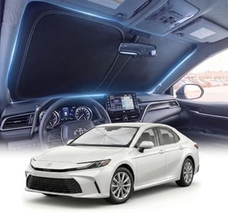 DMJN Windshield Sun Shade for Toyota Camry (2025-2026), Car Sunshade for Front Windshield [Nano Ice-Crystal Coatings] UPF50+ Heat Block & UV Reflective - Protect Interior & Keep Cooler