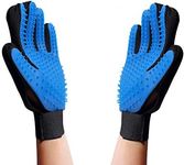 EZONEDEAL Best For Pet Grooming Glove Rubber Brush/Bathing Brush Efficient Pets Hair Remover Perfect for Dogs/Cats/Horses with Long & Short Fur 1 Pair(BLUE)