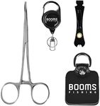 Booms Fishing FF2 Fly Fishing Accessories and Tools Kit, 4 in 1 Fly Fishing Gear Combo: Fly Fishing Forceps, Fly Fishing Nipper, Fly Fishing Leader Straightener, Zinger Retractor Included