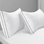 Premium Pillows Standard Size Set of 2, Fluffy and Supportive 7D Down Alternative Bed Pillow, Luxury Soft Hotel Quality Gusseted Pillow for Side Back Stomach Sleeper,Relief Neck Head and Shoulder Pain