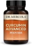 Dr. Mercola, Curcumin Advanced, 500mg, 30 Servings (30 Capsules), Curcumin Supplements, Curcumin Spice, Non GMO, Soy-Free, Gluten-Free, Curcumin Root Extract