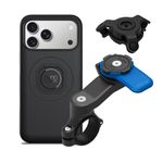 Quad Lock Motorcycle Handlebar Mount Kit with Vibration Dampener and MAG Phone Case for iPhone 17 Pro Max