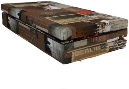 FORTISLINE Klappmatratze 195x120x8cm, 3-teilige Faltmatratze, H2 Gästematratze, Camping Faltbare Kamping Bett, Waschbar Bezug, Erwachsene Klappbar, Reisematratze Schaumstoff Matratze (Berlin-Motiv)