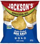 Jackson’s Potato Classic Kettle Chips with Sea Salt (1.5oz, Pack of 18) - Made with Premium Avocado Oil - Allergen-friendly, Gluten Free, Peanut Free, Vegan, Kosher - Shark Tank Product