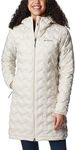 Columbia Women's Delta Ridge Long Down Jacket, Puffer Down Jacket, Dark Stone, Size XS