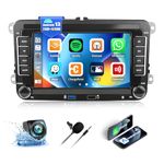 CAMECHO 2G+64G Android 13 Car Stereo for VW Polo Caddy Tiguan Transporter T5 Scirocco Golf Skoda Octavia with Wireless CarPlay Android Auto 7" Touch Screen Bluetooth Car Radio GPS FM Reversing Camera