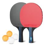 Ping Pong Paddle Set, Premium Rackets with Advanced Speed, Control and Spin Table Tennis, with Convenient Zipped Storage Bag and for Indoor & Outdoor Games (A10)