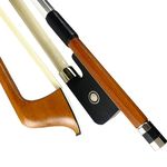 WinsterBow Brazilwood Ebony Violin Viola Cello Bow Full Size Ebony Frog with Natural Horsehair (Cello bow 4/4)