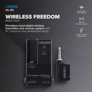 BOSS WL-50 Guitar Wireless System – Compact Plug-and-Play