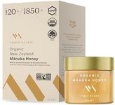 Three Peaks Manuka Honey Organic Raw UMF 20+ (MGO 850+), USDA Organic, Non-GMO, Certified UMF, Monofloral, 3rd-Party Tested, Traceable Hive to Jar, New Zealand (250 g)