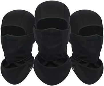 SAITAG Balaclava Ski Mask Warm Face Mask for Cold Weather Winter Skiing Snowboarding Motorcycling Ice Fishing Men (Black & Black & Black, 3)