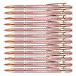 Yingya Personalized Pens with Stylus Tip Ballpoint Pens engraved name or text Multi-coloured custom pens for Business Writting,Office Gifts for Men Women,12 Pcs(Rose Gold)