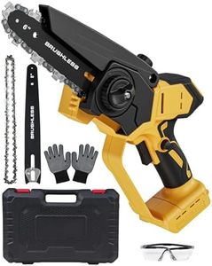 Cordless Mini Chainsaw for Dewalt 20V Max Battery, 8" 6" 2-in-1 Chainsaw with Brushless Motor and Auto Greaser, 1200W for Cutting Wood Pruning