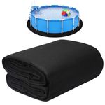 Zeonly 21 FT Pool Liner Pad,Round Under Pool Padding,Pool Pads for Above Ground Pool,Strong and Durable Puncture Protection Eco-Friendly Above Ground Pool Liner pad,Black