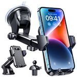 VANMASS Car Phone Holder 2024 BEST【65+ LBS Strongest Suction & Military-Grade】 Ultimate Mobile Phone Mount【Patent & Safety Certs】 Dashboard Windscreen Vent Cradle for iPhone 16 15 14 Pro Max Samsung