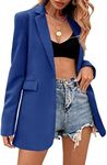 Febriajuce Women's Casual Long Sleeve Lapel Oversized Button Work Office Blazer Suit Jacket