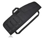 AUMTISC Tactical Rifle Gun Case, 36 Inch Soft Shotgun Bag with 4 Pouches, Lockable Zippers Adjustable Shoulder